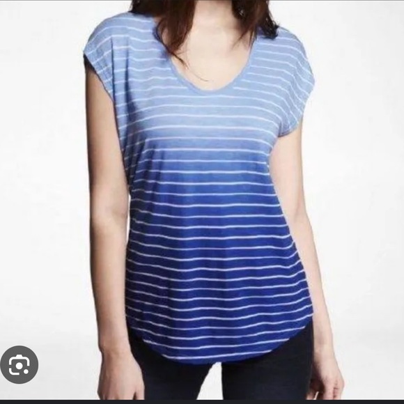 Express purple stripe ombré shirt - Picture 1 of 5